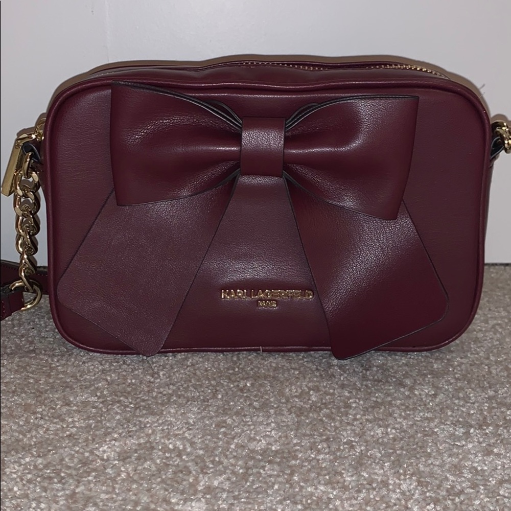 Small eggplant Karl lagerfeld crossbody